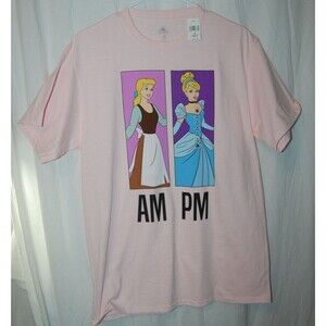 Disney Parks Adult Cinderella T-Shirt Size M AM/PM Pink